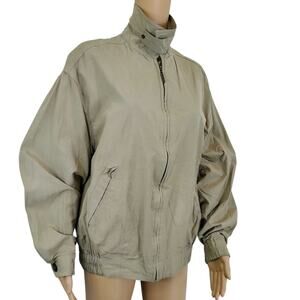 1970’s Nylon Brown Zip Up Wind Breaker Track Jacket by XTC Made in Korea Medium